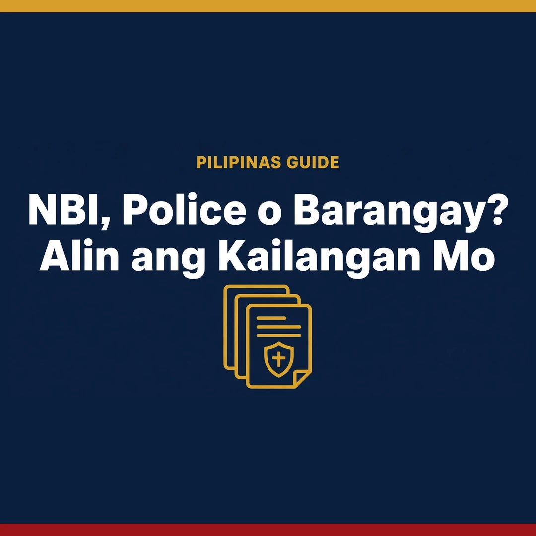 NBI vs police vs barangay clearance 2026: ano ang pagkakaiba at paano kumuha ng police clearance online