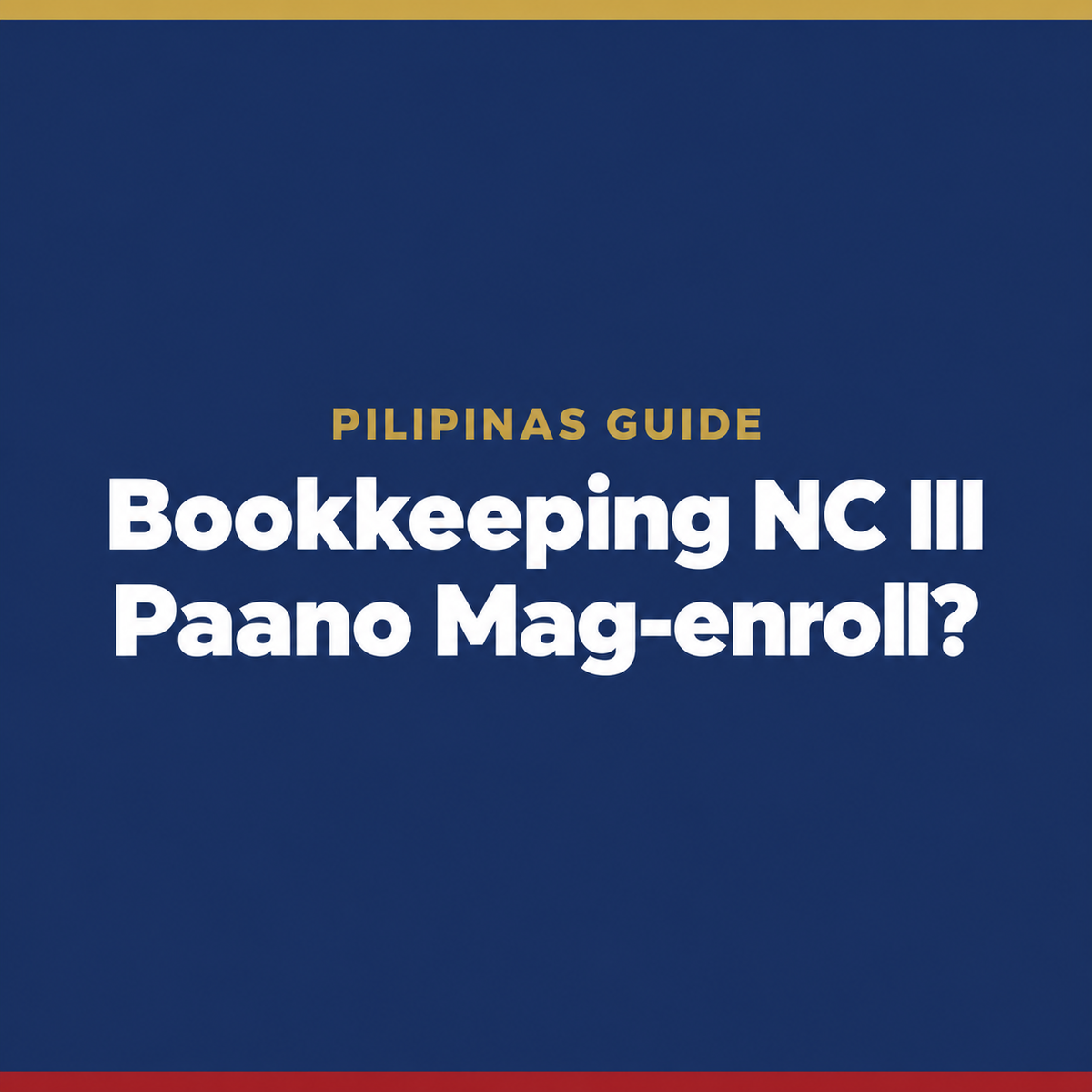 TESDA Bookkeeping NC III: what you will learn, who can enroll and how to apply (2026)