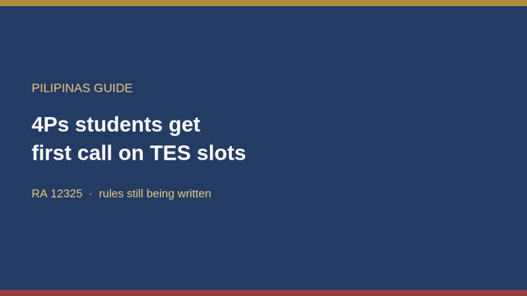 4Ps students now come first for college subsidy slots