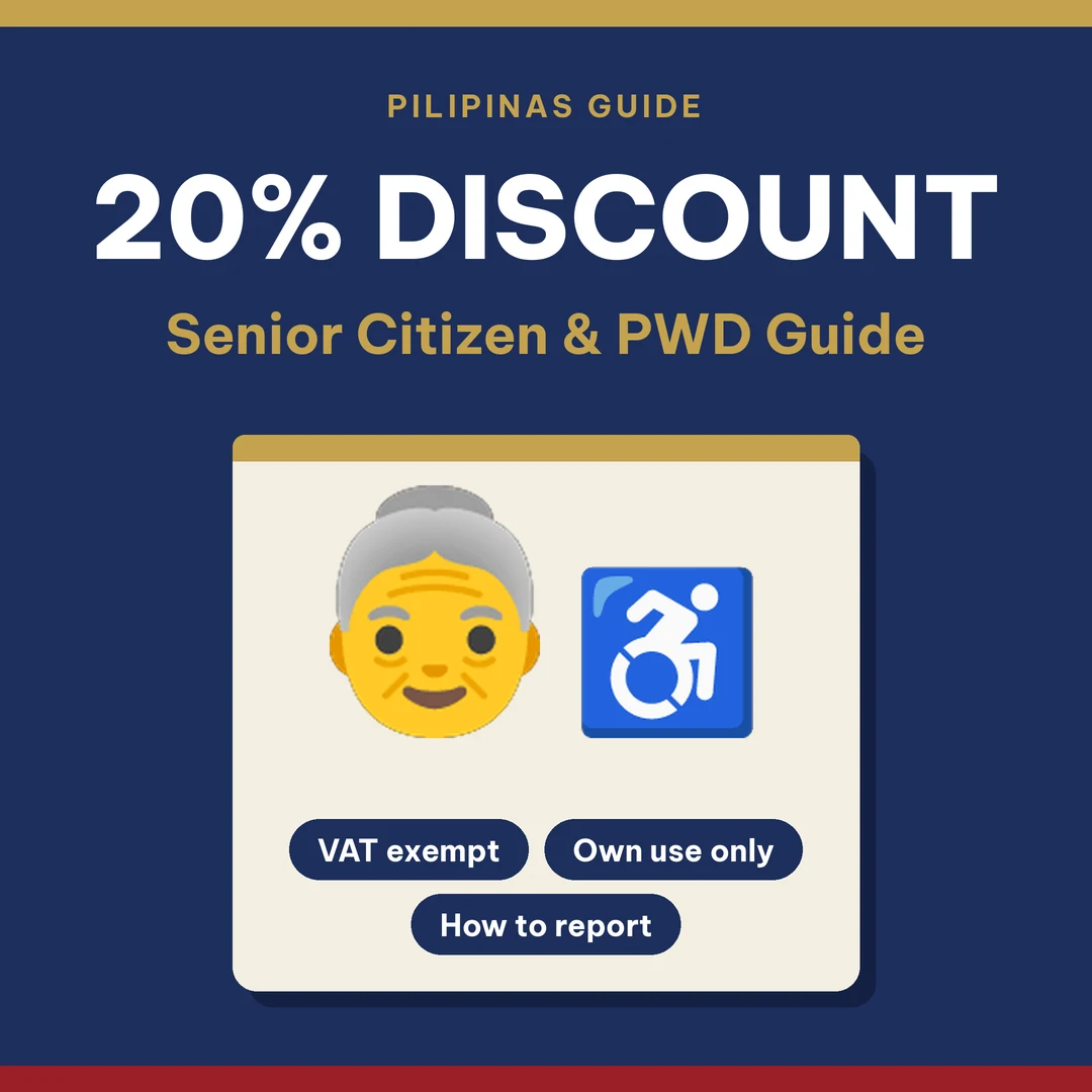 Senior citizen and PWD 20% discount 2026: what is covered and what to do if a store refuses (Pilipinas Guide)