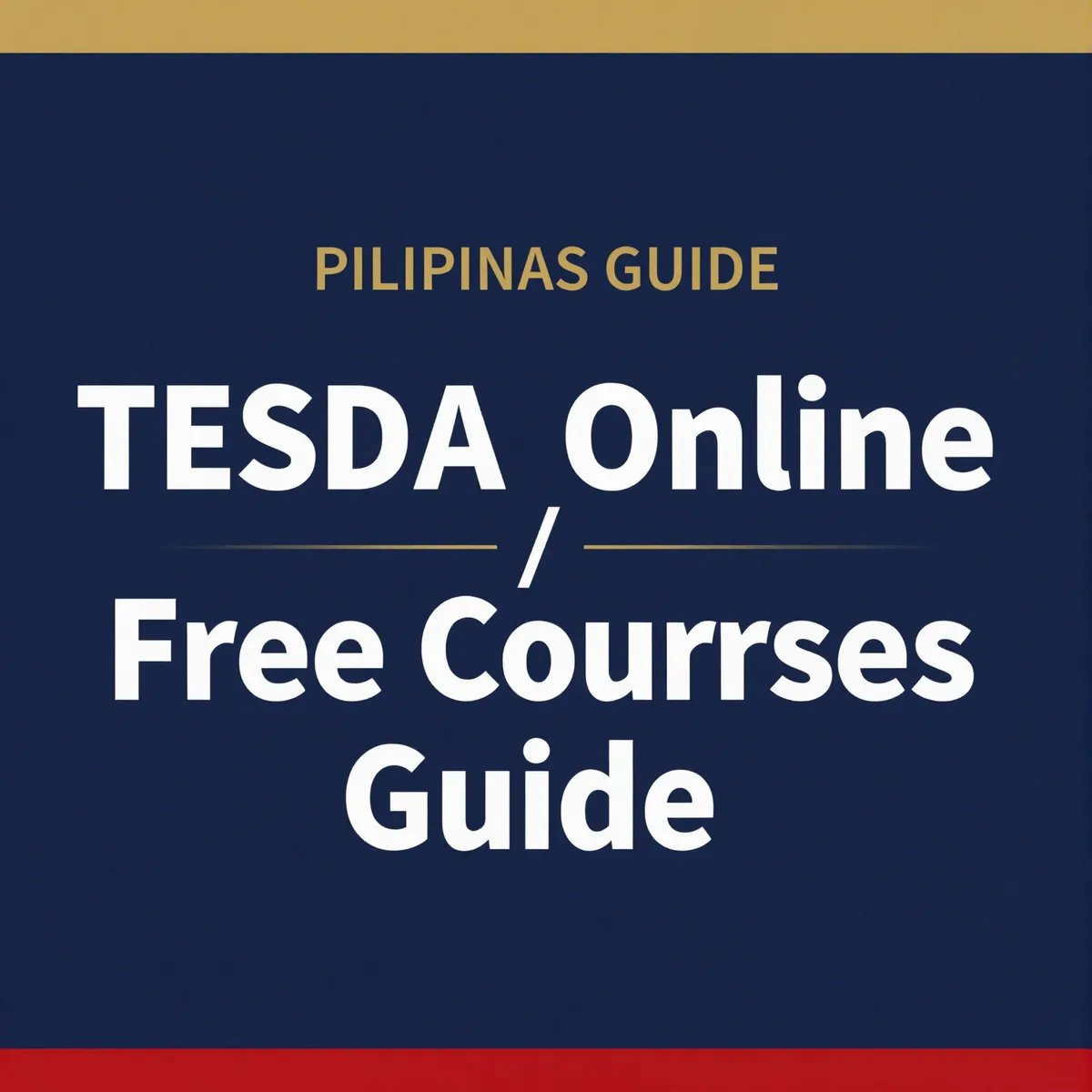 Free TESDA online courses 2026
